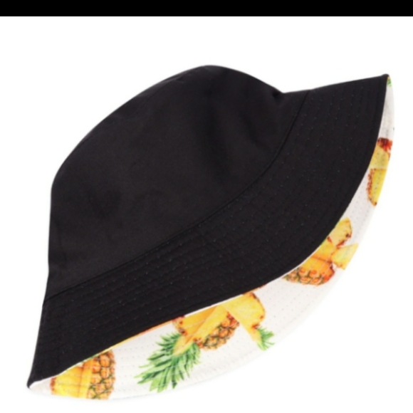 Pineapple bucket hats: White & Blue - Picture 4 of 5